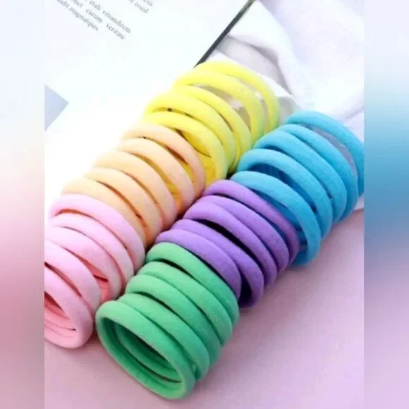 💕5/$18 20 Bright Colored Hairties - Picture 2 of 4